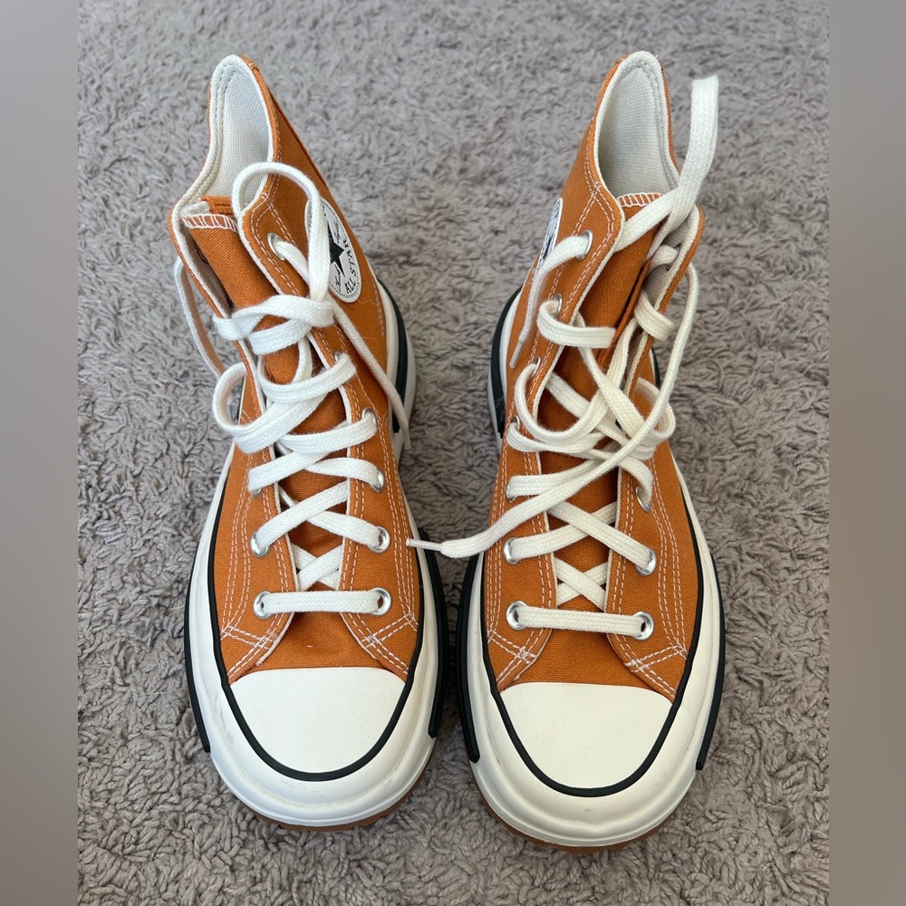 High Top Converse. Orange.